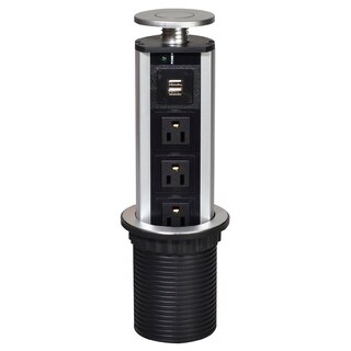 Foto 1 | Foto 1 | Zjchao Multicontacto Torre Para Mesa De Cocina Usb Pulling Up Outlet Desktop Worktop Kitchen Electric Socket 3-outlet Power Sock