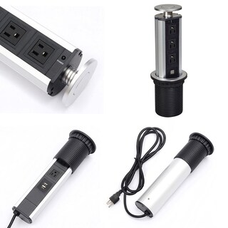 Foto 4 | Foto 4 | Zjchao Multicontacto Torre Para Mesa De Cocina Usb Pulling Up Outlet Desktop Worktop Kitchen Electric Socket 3-outlet Power Sock