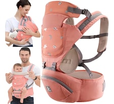 Cangurera Portabebés Ergonómica Pokachila 56458 Para Bebés De 3 A 18 Meses 20 Kg Color Naranja