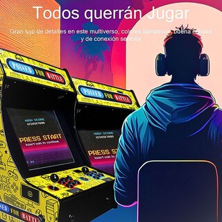Foto 5 | Foto 5 | Consola De Juegos Para Dos Jugadores Arcade Street Figher Altavoces Estéreo Pantalla De 19 Pulgadas