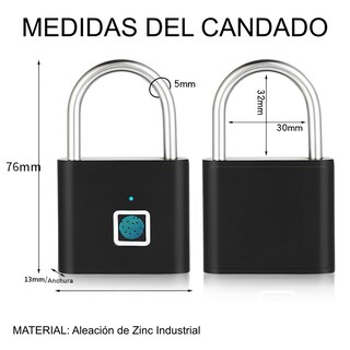 Foto 2 | Foto 2 | Zinker Candado Inteligente Bluetooth Con Desbloqueo Por Huella Compatible Con Apps Tuya Smart Y Smart Life