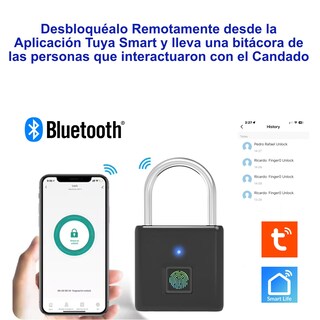 Foto 5 | Foto 5 | Zinker Candado Inteligente Bluetooth Con Desbloqueo Por Huella Compatible Con Apps Tuya Smart Y Smart Life