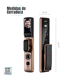 Foto 2 | Foto 2 | Cerradura Electrónica Inteligente Wifi De Seguridad. Con Reconocimiento Facial Timbre Y 6 Métodos De Apertura: Cara Huella Có