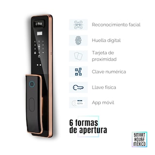 Foto 3 | Foto 3 | Cerradura Electrónica Inteligente Wifi De Seguridad. Con Reconocimiento Facial Timbre Y 6 Métodos De Apertura: Cara Huella Có