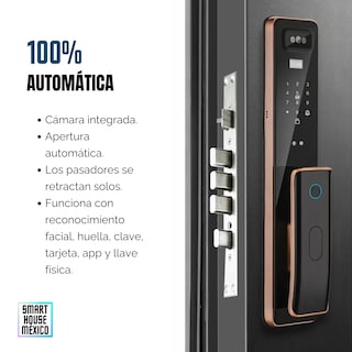 Foto 5 | Foto 5 | Cerradura Electrónica Inteligente Wifi De Seguridad. Con Reconocimiento Facial Timbre Y 6 Métodos De Apertura: Cara Huella Có