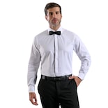 Camisa Michel Blanc Elegante Blanca Aletilla Oculta