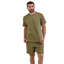 Pijama Michel Blanc Manga Corta Shorts Verde Olivo