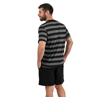 Foto 3 | Foto 3 | Pijama Michel Blanc Manga Corta Shorts Gris Con Rayas