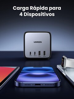 Foto 4 | Foto 4 | Ugreen Regleta De Alimentación 65w Gan Cargador Multicontacto Usb 1.8m Cable De Extensión Con 3ac 1250w Y 4 Usb Puertos Carga