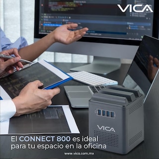 Foto 4 | Foto 4 | Vica Regulador Electrónico De Voltaje Y Centro De Carga Para Celular 800 Va / 400 W 4 Tomas De Corriente Y 4 Puertos Usb.