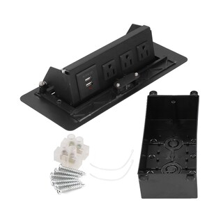 Foto 4 | Foto 4 | Tomacorriente Empotrable Regleta De Montaje Empotrado Regleta Empotrada Con Puertos Usb Toma De Corriente De Apertura Lenta