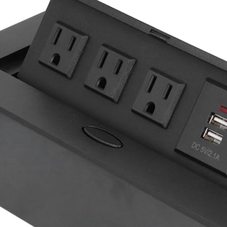 Foto 6 | Foto 6 | Tomacorriente Empotrable Regleta De Montaje Empotrado Regleta Empotrada Con Puertos Usb Toma De Corriente De Apertura Lenta