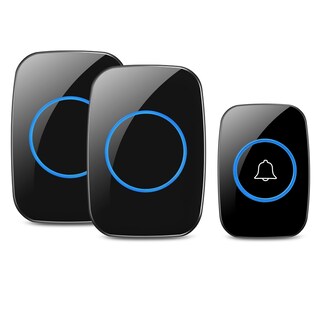 Foto 1 | Foto 1 | Lostrain Timbre Inalámbrico Impermeable Timbre De Puerta 1 Transmisor Y 2 Receptor Con 60 Melodías 5 Niveles De Volumen Modo De