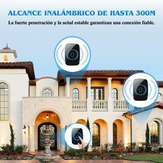 Foto 3 | Foto 3 | Lostrain Timbre Inalámbrico Impermeable Timbre De Puerta 1 Transmisor Y 2 Receptor Con 60 Melodías 5 Niveles De Volumen Modo De