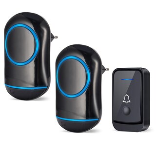 Foto 1 | Foto 1 | Tuqi Timbre Inalámbrico Para Casa Exterior 1 Transmisor Y 2 Receptor Botón Impermeable Ajustable Alcance A 300 Metros Con 52