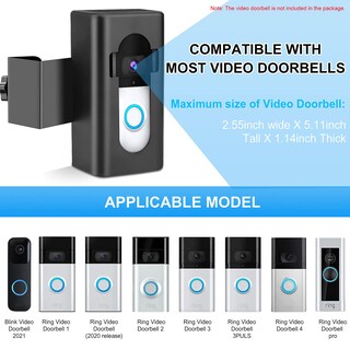 Foto 8 | Foto 8 | Chusui Soporte De Timbre Antirrobo Montaje De Timbre De Video Fácil Instalación Sin Taladro Compatible Con Blink Video Doorbell