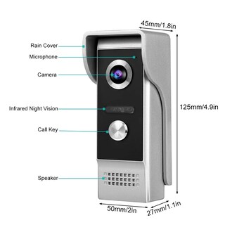 Foto 8 | Foto 8 | Dioche Timbre Inteligente Wifi Videoportero Inalámbrico Kit De Timbre De Video De 9 Pulgadas Con Ip65 A Prueba De Agua Visión