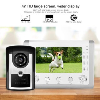 Foto 3 | Foto 3 | 7 Pulgadas Timbre Con Cable Videoportero De Intercomunicación Telefónica + Monitor De Cámara Ir Video Portero De La Puerta Del