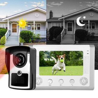 Foto 4 | Foto 4 | 7 Pulgadas Timbre Con Cable Videoportero De Intercomunicación Telefónica + Monitor De Cámara Ir Video Portero De La Puerta Del