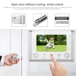 Foto 6 | Foto 6 | 7 Pulgadas Timbre Con Cable Videoportero De Intercomunicación Telefónica + Monitor De Cámara Ir Video Portero De La Puerta Del