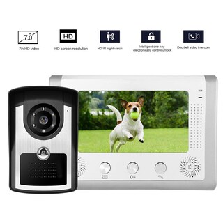 Foto 7 | Foto 7 | 7 Pulgadas Timbre Con Cable Videoportero De Intercomunicación Telefónica + Monitor De Cámara Ir Video Portero De La Puerta Del