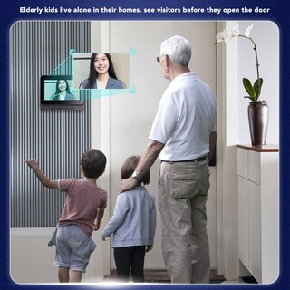 Foto 3 | Foto 3 | Timbre Con Video Timbre Con Visión Nocturna Con Pantalla Interior De 4.3 Pulgadas 1080p 8mp 170° Hd Lente Gran Angular Video T