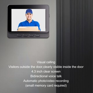 Foto 5 | Foto 5 | Yunseity Inalámbrico De Videoportero Con Timbre Cámara De Videoportero Con Visión Nocturna Wifi 1080p Con Monitor Lente Gran A