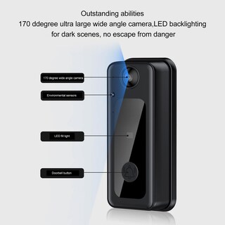 Foto 7 | Foto 7 | Yunseity Inalámbrico De Videoportero Con Timbre Cámara De Videoportero Con Visión Nocturna Wifi 1080p Con Monitor Lente Gran A