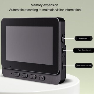 Foto 8 | Foto 8 | Yunseity Inalámbrico De Videoportero Con Timbre Cámara De Videoportero Con Visión Nocturna Wifi 1080p Con Monitor Lente Gran A