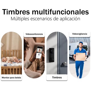 Foto 6 | Foto 6 | Dokyw Video Timbre Inteligente Timbre Con Camara Para Exterior Disparo Gran Angular De 110°, Audio Bidireccional Función De V