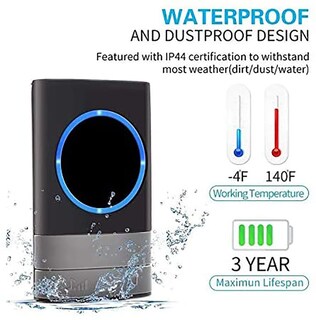 Foto 2 | Foto 2 | Carywon - Timbre Inalámbrico Para Casa Timbres Inalámbricos Para Puerta Con 1 Transmisor Y 2 Receptor 200 Metros De Alcance Co