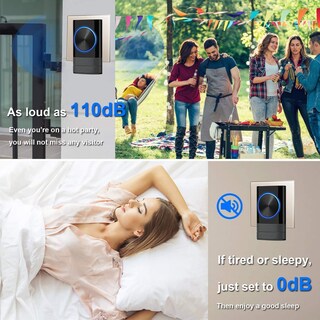 Foto 7 | Foto 7 | Carywon - Timbre Inalámbrico Para Casa Timbres Inalámbricos Para Puerta Con 1 Transmisor Y 2 Receptor 200 Metros De Alcance Co