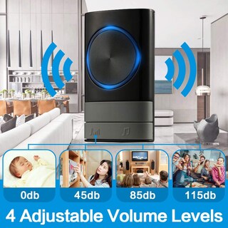 Foto 8 | Foto 8 | Carywon - Timbre Inalámbrico Para Casa Timbres Inalámbricos Para Puerta Con 1 Transmisor Y 2 Receptor 200 Metros De Alcance Co