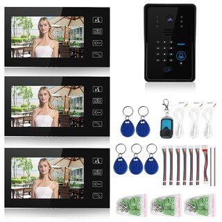 Foto 1 | Foto 1 | Sonew Kit De Timbre De Video 7 Pulgadas Cámara Lcd Videoportero Teléfono Kit De Timbre 3 Monitores Videoportero De Interfono