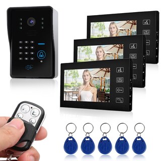 Foto 2 | Foto 2 | Sonew Kit De Timbre De Video 7 Pulgadas Cámara Lcd Videoportero Teléfono Kit De Timbre 3 Monitores Videoportero De Interfono