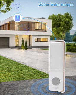 Foto 7 | Foto 7 | Kit De Timbre Inalámbrico Timbre De Puerta Con Botón Inalámbrico Para Personas Mayores Sordas Que Llaman Con 7 Tipos De Tonos D