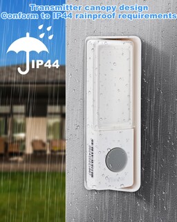 Foto 8 | Foto 8 | Kit De Timbre Inalámbrico Timbre De Puerta Con Botón Inalámbrico Para Personas Mayores Sordas Que Llaman Con 7 Tipos De Tonos D