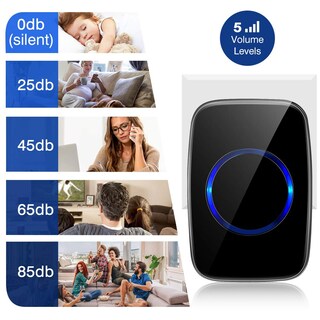 Foto 2 | Foto 2 | Timbre Inalámbrico Kit De Timbre Con 2 Receptores Y 1 Transmisor Rango De Trabajo De 1000 Pies Timbre A Prueba De Agua Con Mo