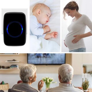 Foto 8 | Foto 8 | Timbre Inalámbrico Kit De Timbre Con 2 Receptores Y 1 Transmisor Rango De Trabajo De 1000 Pies Timbre A Prueba De Agua Con Mo