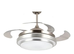 Ventilador De Techo Jwj Jlv-03-1 Plateado Con 3 Aspas 1075 mm De Diámetro 110 v