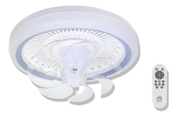 Ventilador De Techo Lampara Led Aspas Control Remoto 14 Pulg Cantidad De Aspas 5 Color De La Estructura Blanco Color De Las Aspa