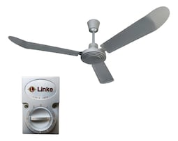 Ventilador Techo Industrial Linke Plata Trabajo Pesado Cantidad De Aspas 3 Estructura Plateado Aspas Plateado Diámetro 56 Frecue