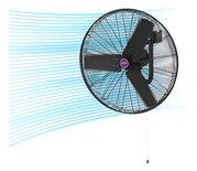 Ventilador Industrial 30 Pulgadas Vortex W30 3 Velocidades Aspas De Metal Robusto Motor De Baleros Oscilatorio