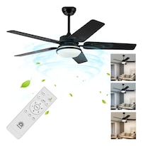 Ventilador De Techo De 5 Aspas Con Luz Y Control Remoto 42 Pulgadas 88w