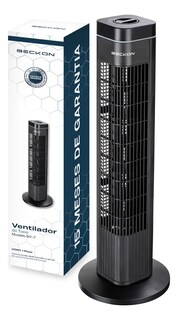 Foto 1 | Foto 1 | Ventilador De Torre Bv-7 Turbo Con Oscilación Color Negro De 74 Cm De Alto Marca Beckon 15 Meses De Garantía
