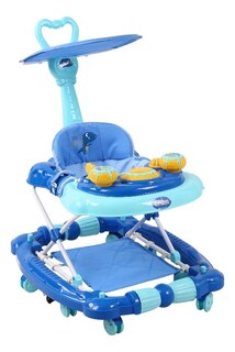 Foto 1 | Foto 1 | Infanti Andadera Y Mecedora Step And Rock Con Charola Electrónica Color Azul