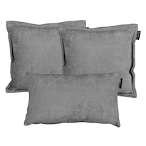 Set De 3 Cojines Dicasa Kappa Delta Color Gris Tormenta(2 Cuadrados + 1 Rectangular)