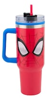 Termo Alto Doble Pared Con Asa Y Popote Personajes 1.2 L Color Spiderman
