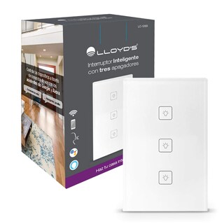 Foto 1 | Foto 1 | Lloyd's Interruptor Inteligente De 3 Apagadores Compatible Con Alexa Y Otros Asistentes Virtuales