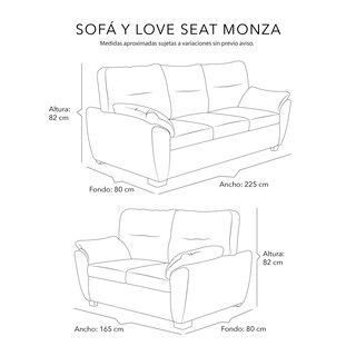 Foto 8 | Foto 8 | Sala Dicasa Monza Color Gris Oxford 2 Piezas (sofá Y Love Seat)